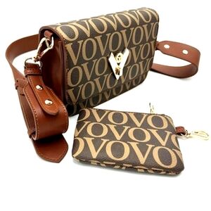 Valentino Orlandi Brown and Tan Bag